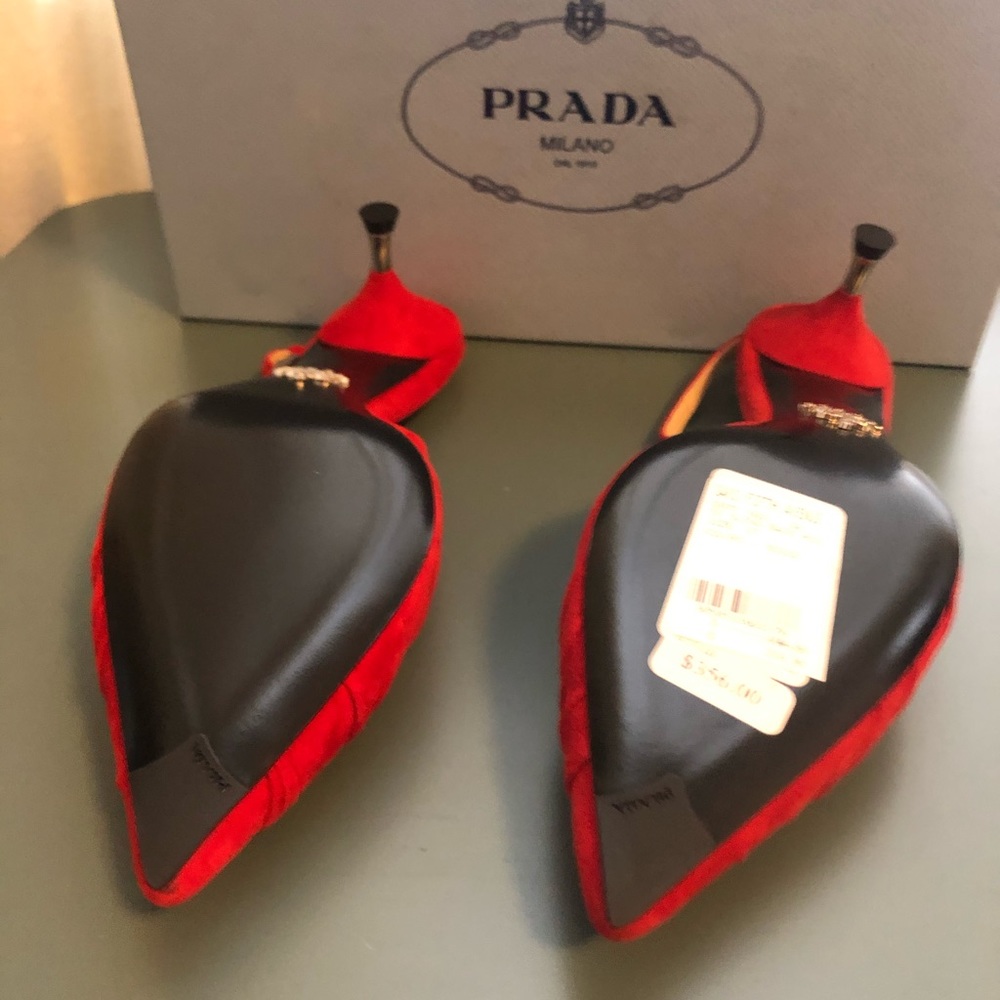 Prada Suede Twist 55mm Slingback Pumps - Picture 7 of 16